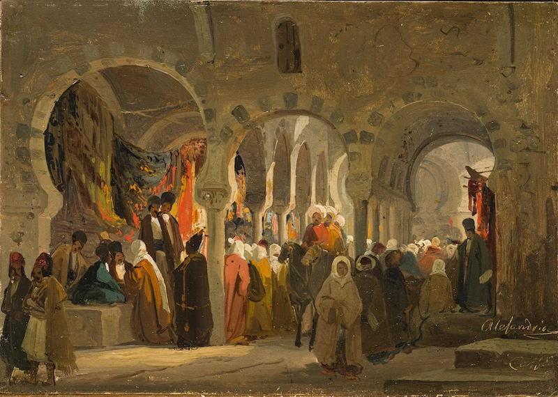Bazar di scialli a Alessandria, 1843 - 44, 1845, Galleria Internazionale d’Arte Moderna di Ca’ Pesaro